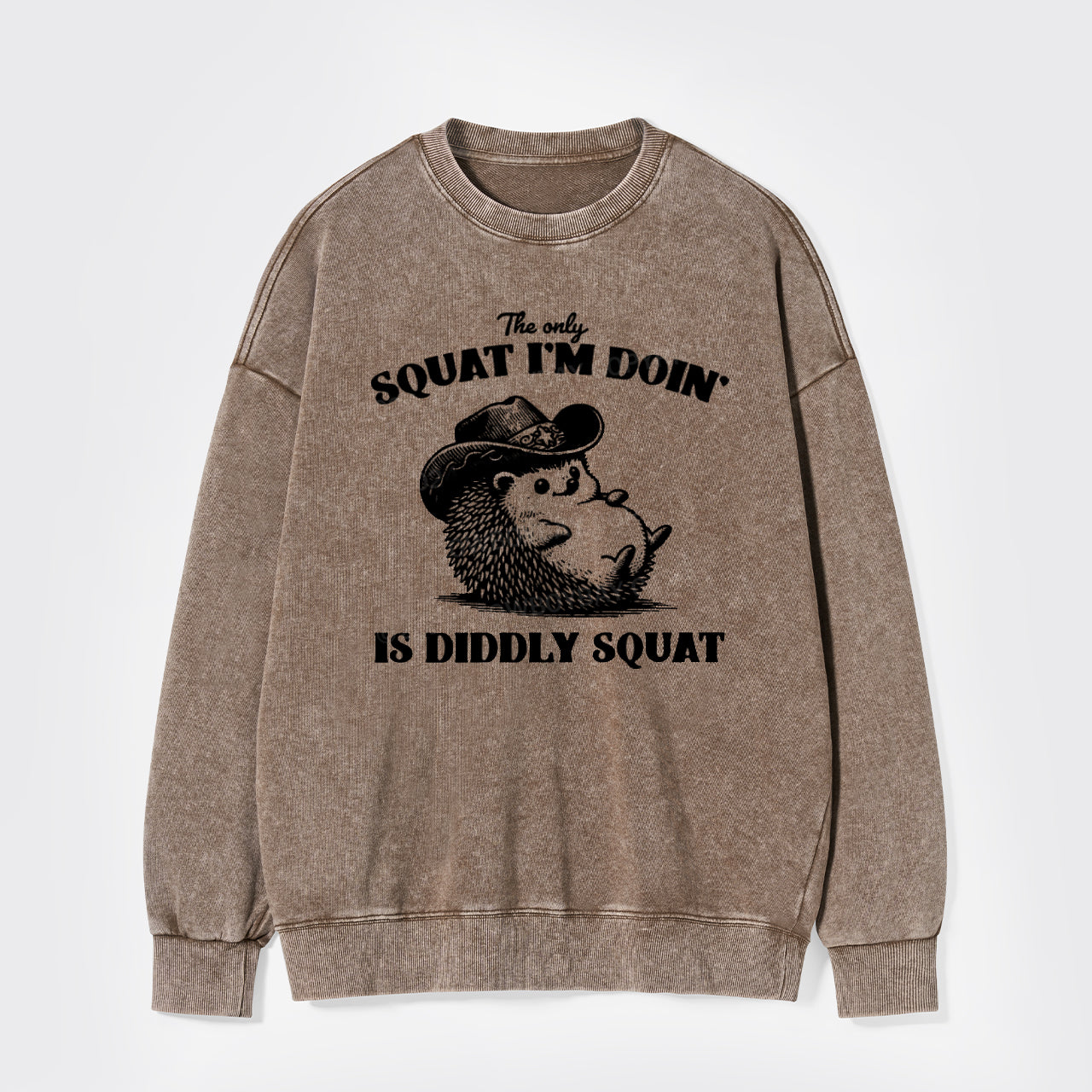 The Only Squat I'm Doing,Is Diddly Squat Washed Sweatshirts