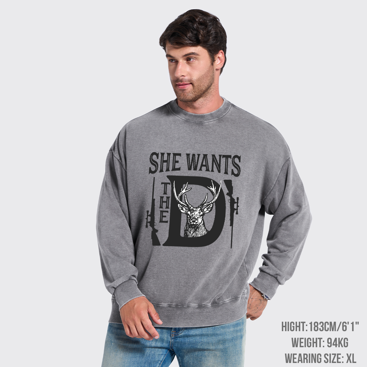 She Wants The D Washed Sweatshirts