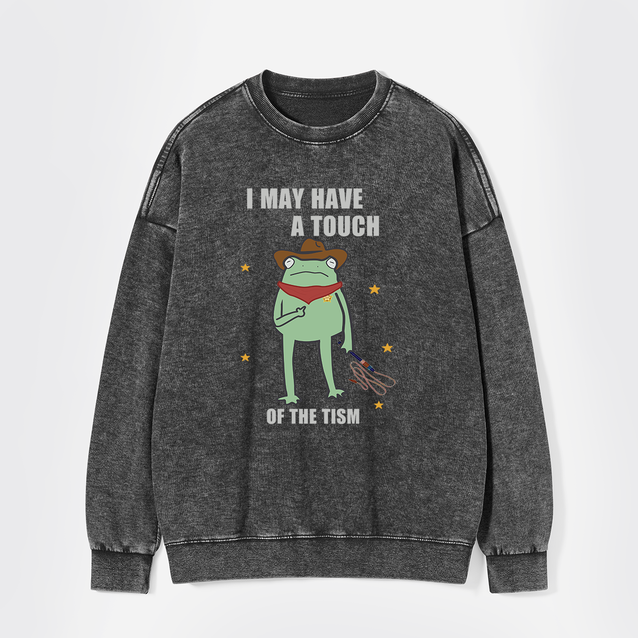 I May Have A Touch Of The Tism Washed Sweatshirts