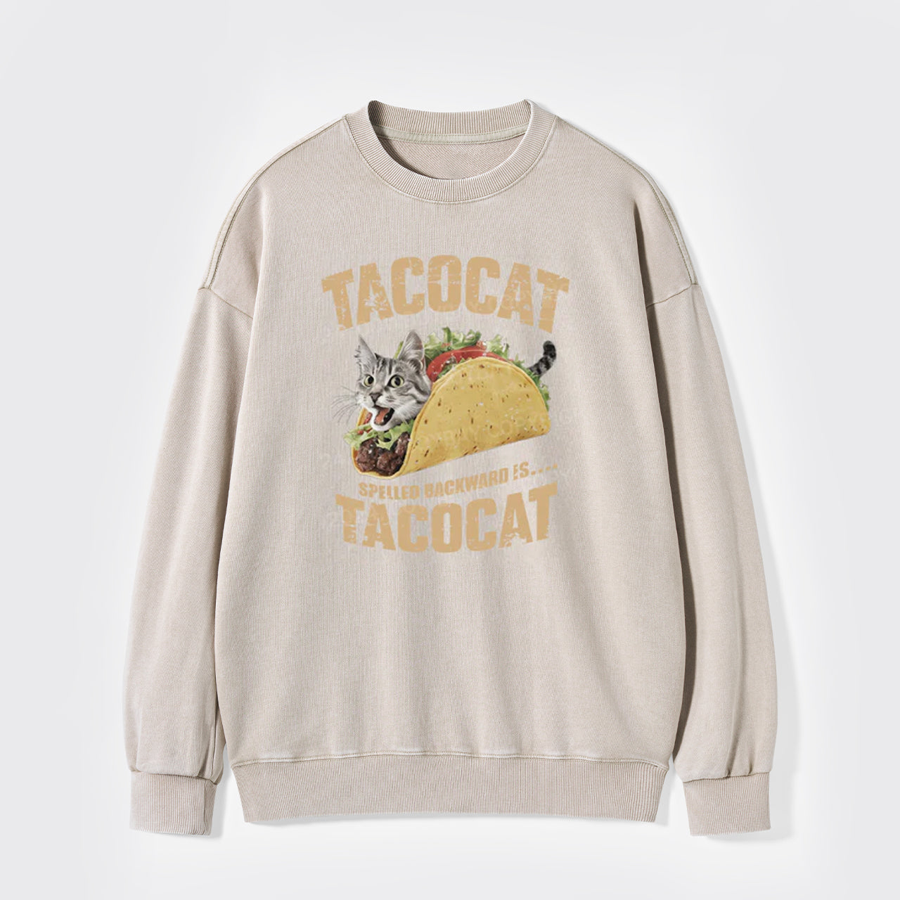 Humorous Foodie Washed Sweatshirts