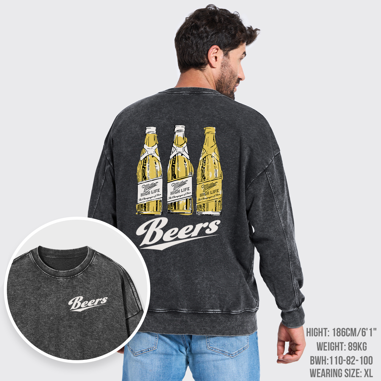 I'll Give You A Drink, Beers Washed Sweatshirts