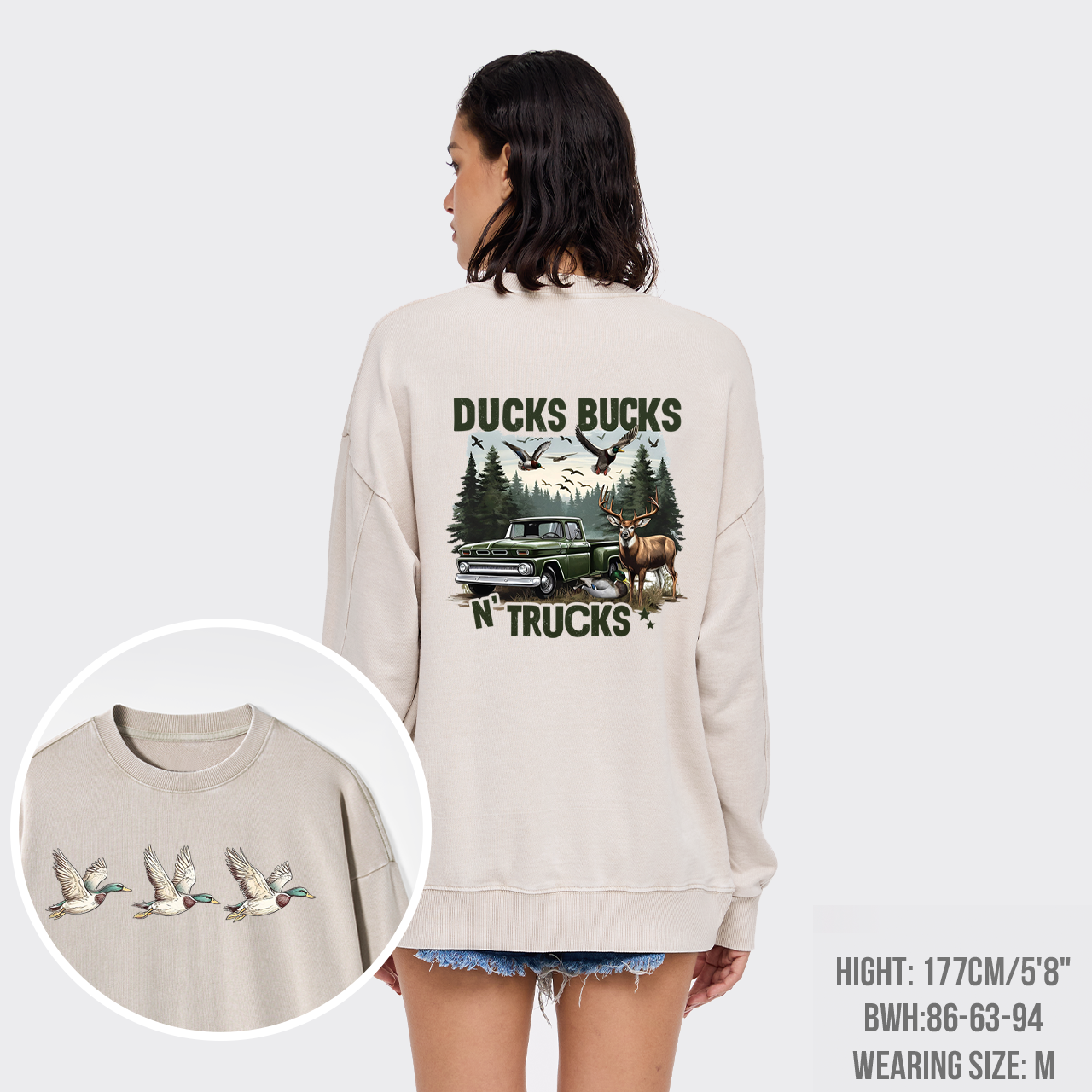 Bucks Ducks N'trucks Washed Sweatshirts