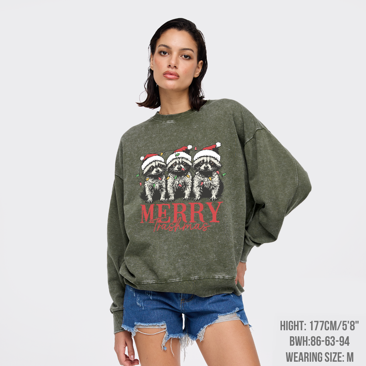 Merry Trashmas Washed Sweatshirts