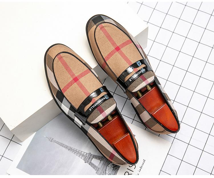New classic formal color matching casual leather shoes 1024022105