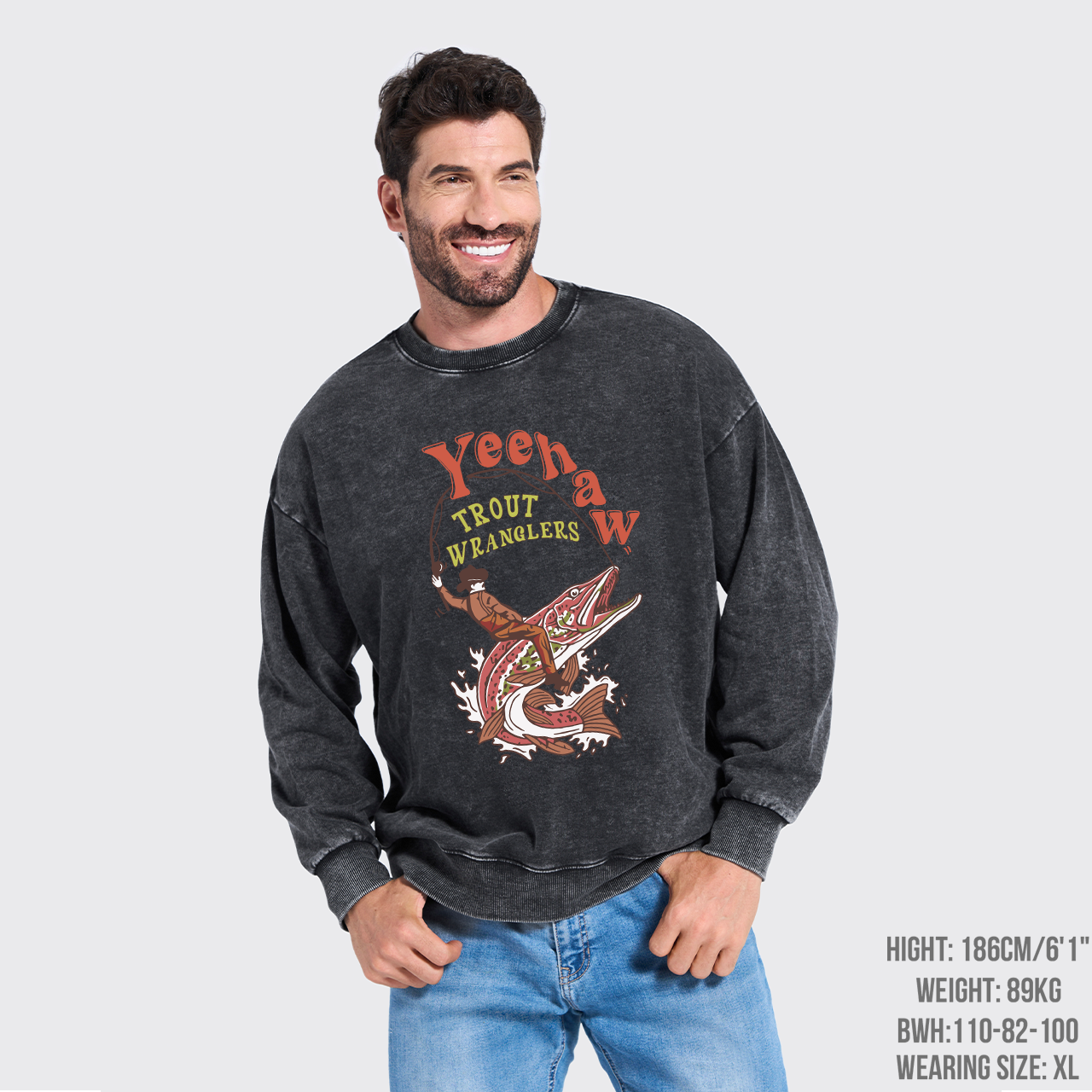 Wranglers Cowboy Fishing Club Washed Sweatshirts