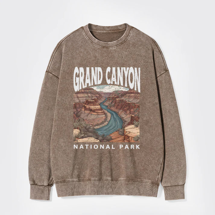 Retro Grand Canyon National Park Washed Sweatshirts