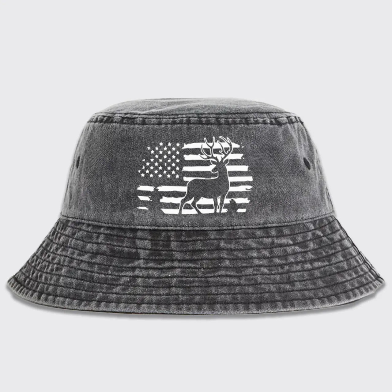 USA Flag Deer Bucket Hat