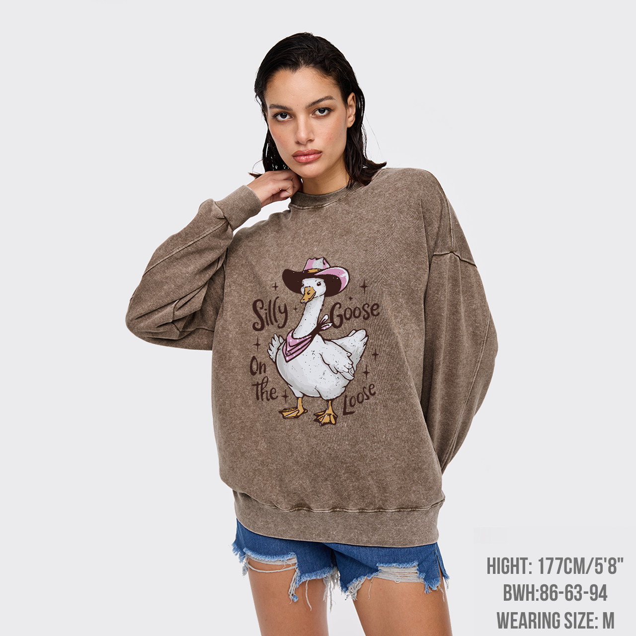 Silly Goose,On The Loose Washed Sweatshirts