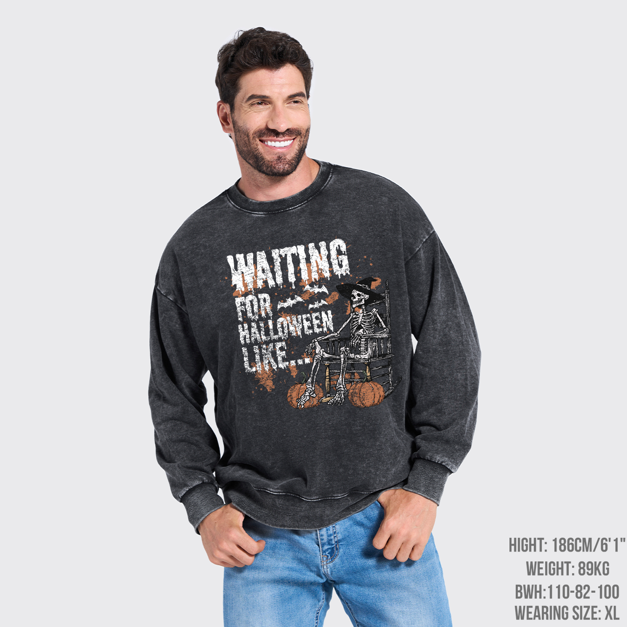 Waiting For Halloween Like Washed Sweatshirts
