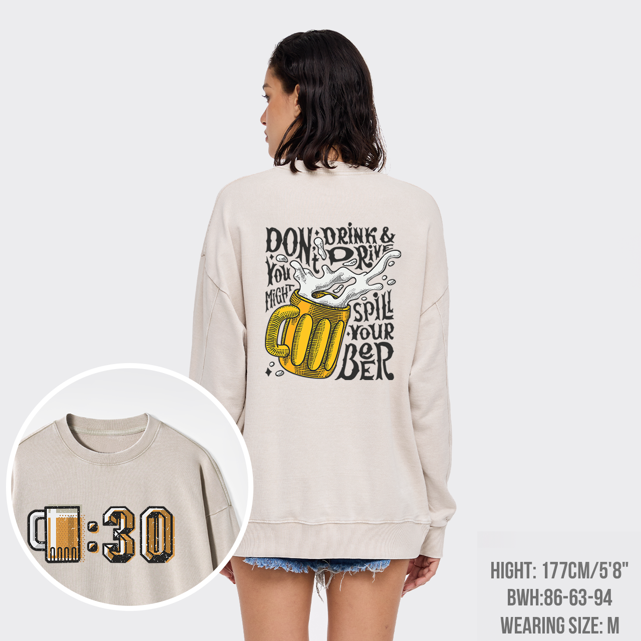 At 0:30 Let's Drink Washed Sweatshirts