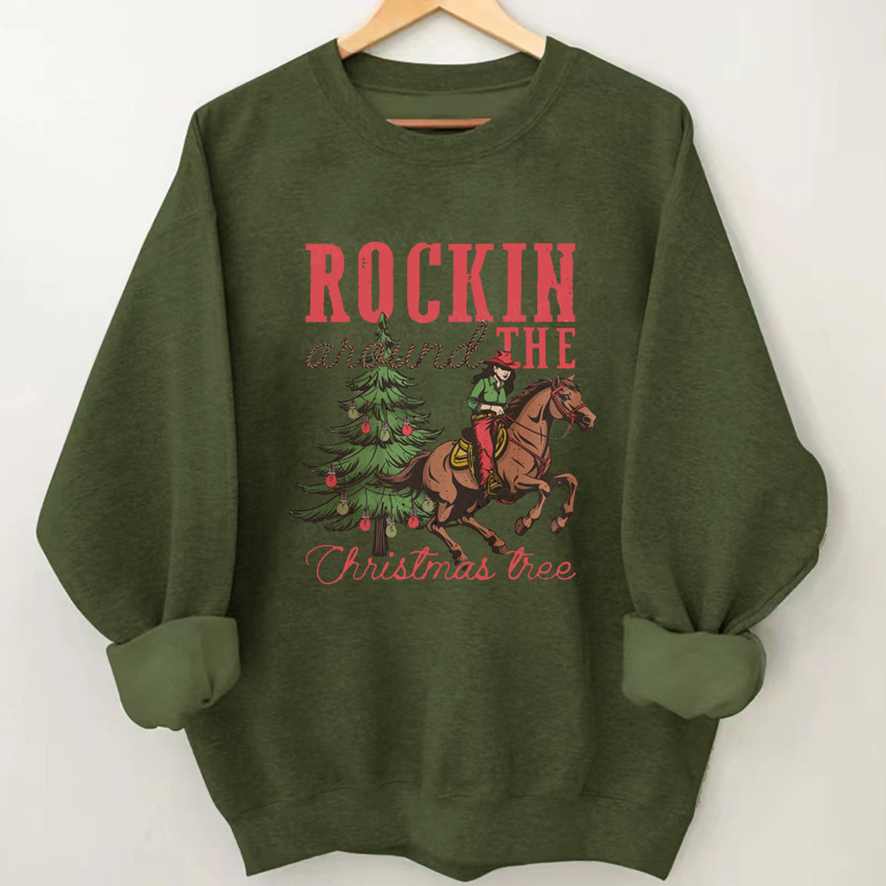 Rocking Around The Christmas Tree Cowgirl Sweatshirt