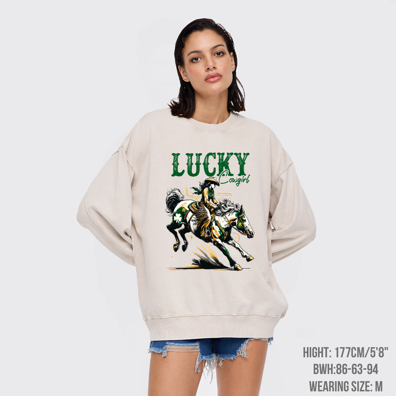 Lucky Cowgirl Washed Sweatshirts