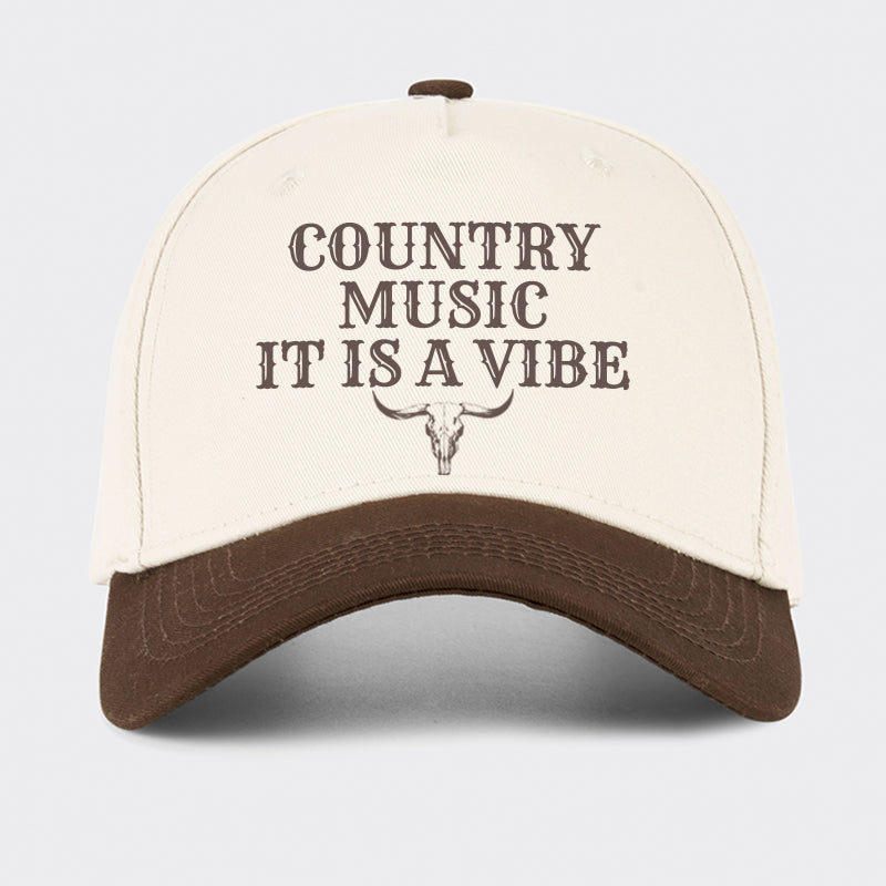Country Music It Is A Vibe Baseball Cap