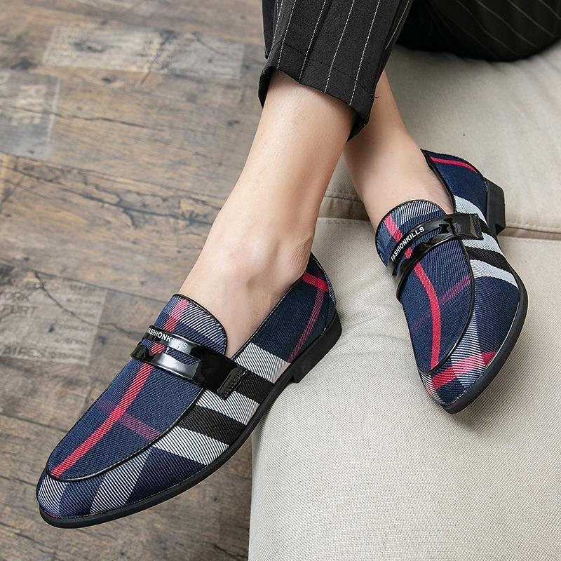 New classic formal color matching casual leather shoes 1024022105