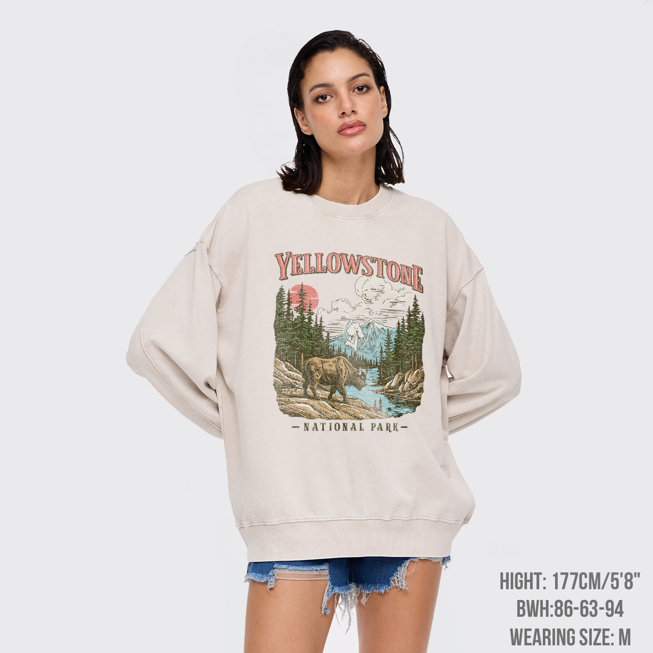 Vintage Yellowstone National Park Washed Sweatshirts