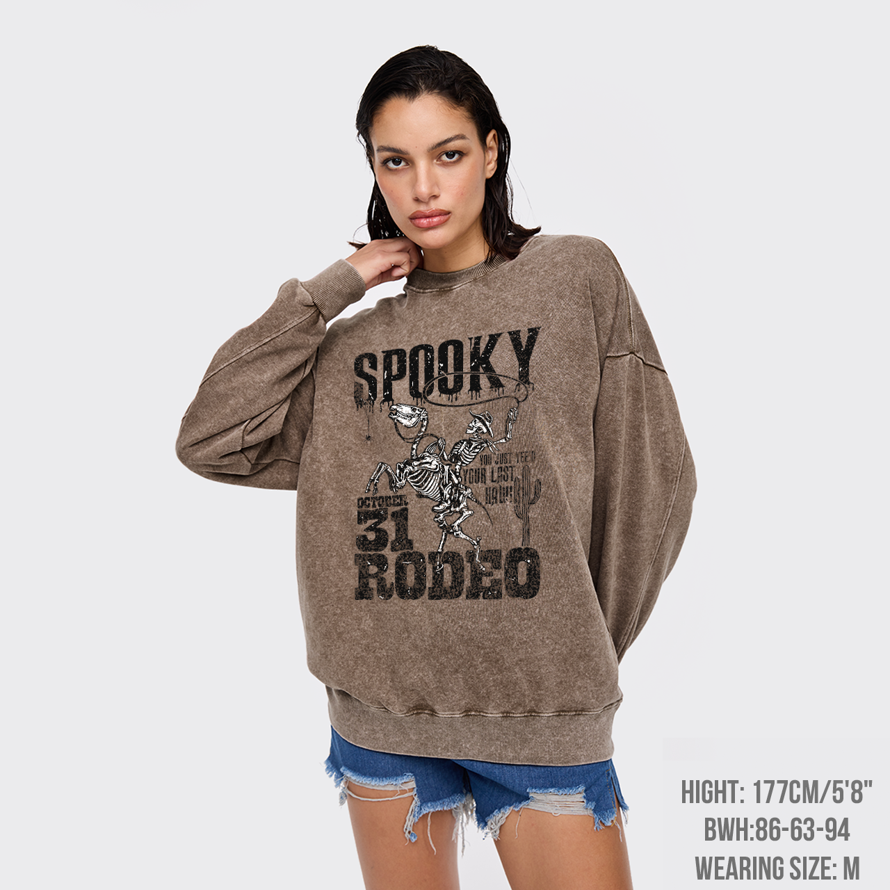 Retro Spooky Rodeo Washed Sweatshirts