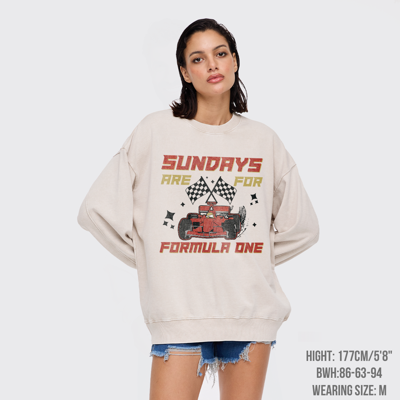 Sundays Are For F1 Racing Washed Sweatshirts