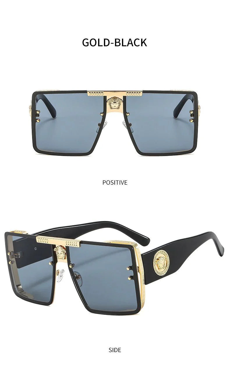 Fashion Generous Frame Glasses Personalized Metal Sunglasses 1024030805