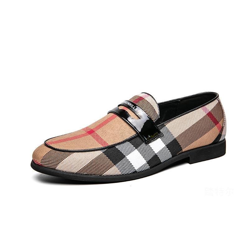 New classic formal color matching casual leather shoes 1024022105