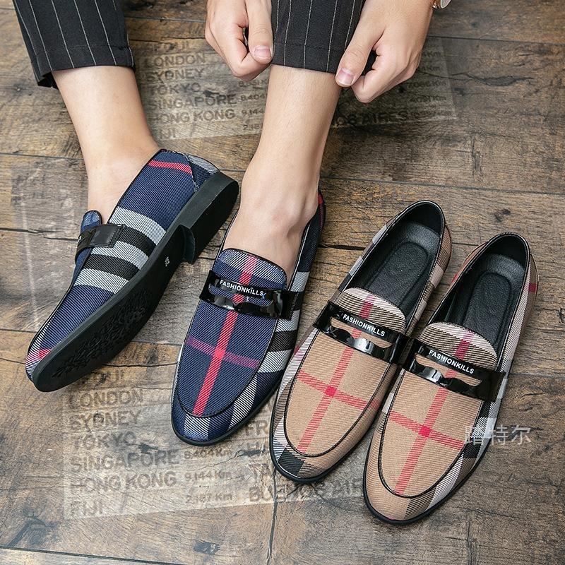 New classic formal color matching casual leather shoes 1024022105