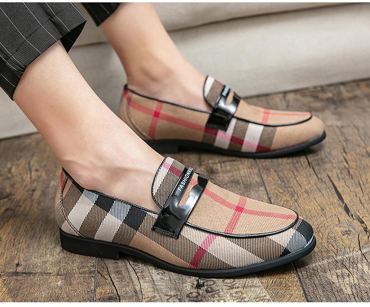 New classic formal color matching casual leather shoes 1024022105