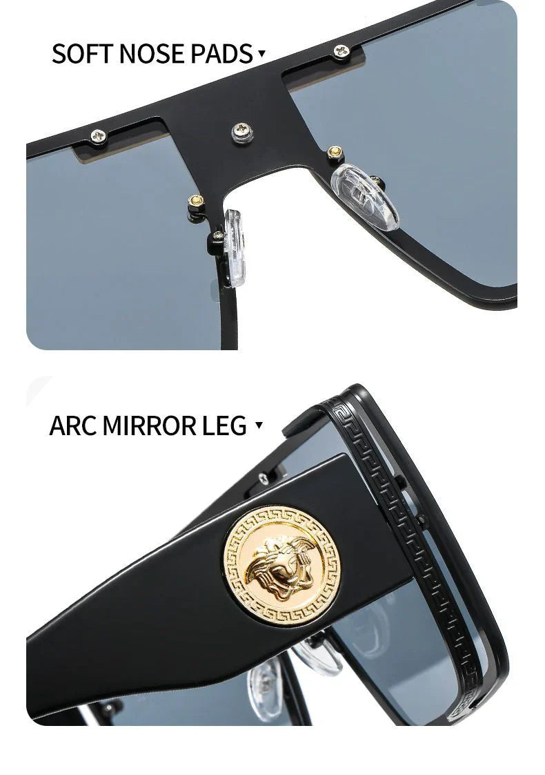 Fashion Generous Frame Glasses Personalized Metal Sunglasses 1024030805