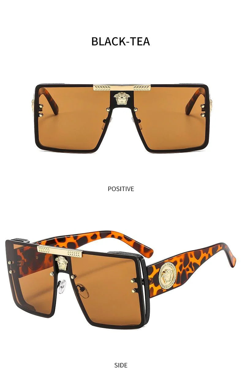 Fashion Generous Frame Glasses Personalized Metal Sunglasses 1024030805
