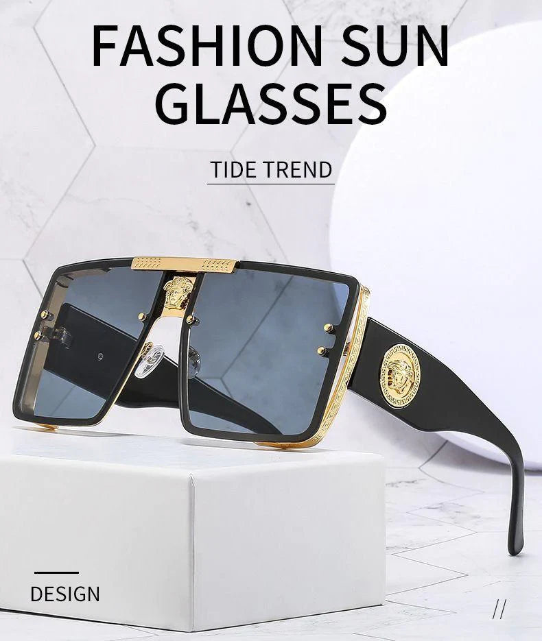 Fashion Generous Frame Glasses Personalized Metal Sunglasses 1024030805