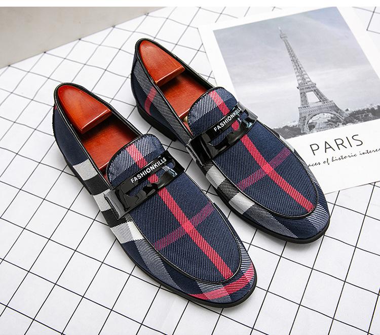 New classic formal color matching casual leather shoes 1024022105