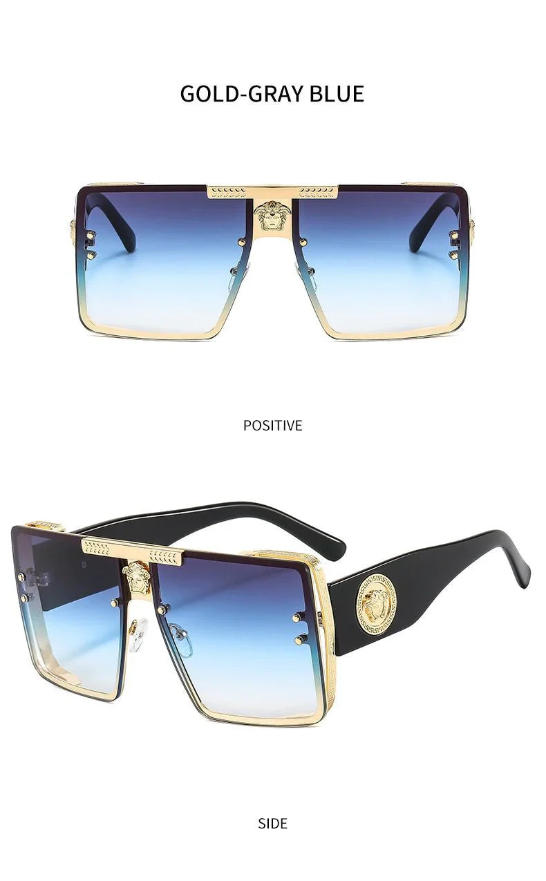 Fashion Generous Frame Glasses Personalized Metal Sunglasses 1024030805