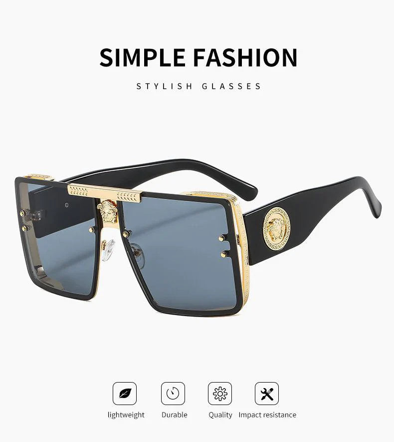 Fashion Generous Frame Glasses Personalized Metal Sunglasses 1024030805
