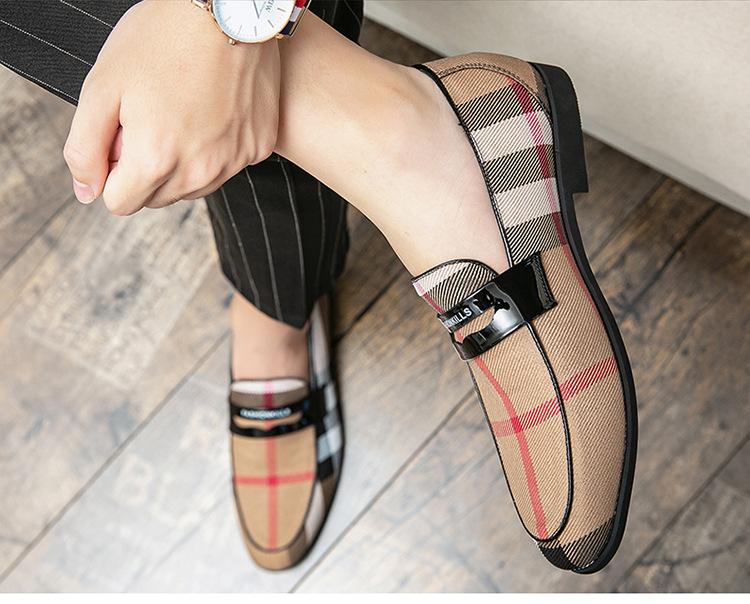 New classic formal color matching casual leather shoes 1024022105