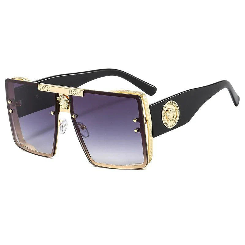 Fashion Generous Frame Glasses Personalized Metal Sunglasses 1024030805