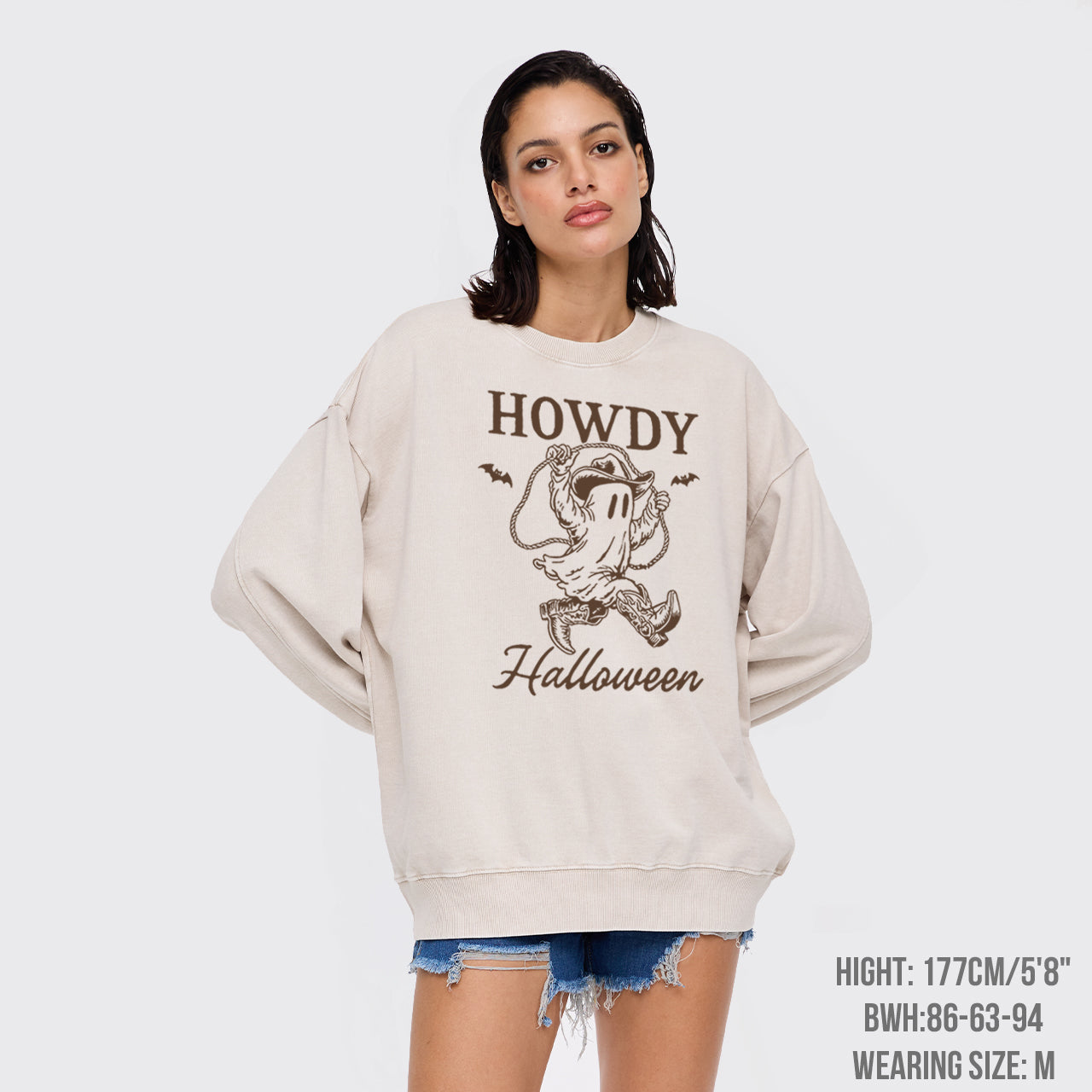 Funny Boo Ghost Halloween Washed Sweatshirts