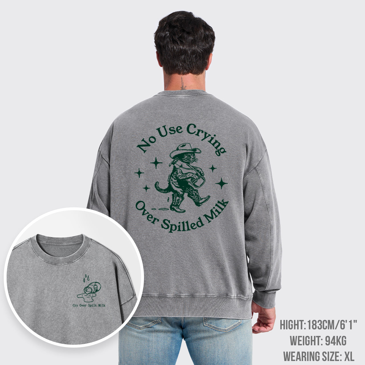 Cry Over Spilt Milk Washed Sweatshirts