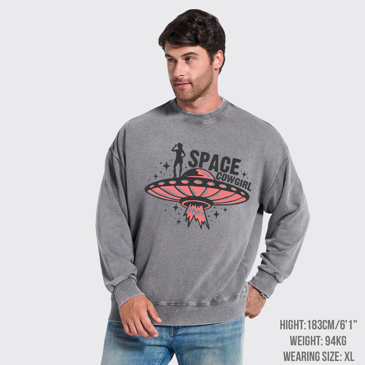 The cowgirl Is Here To Pick You Up Washed Sweatshirts