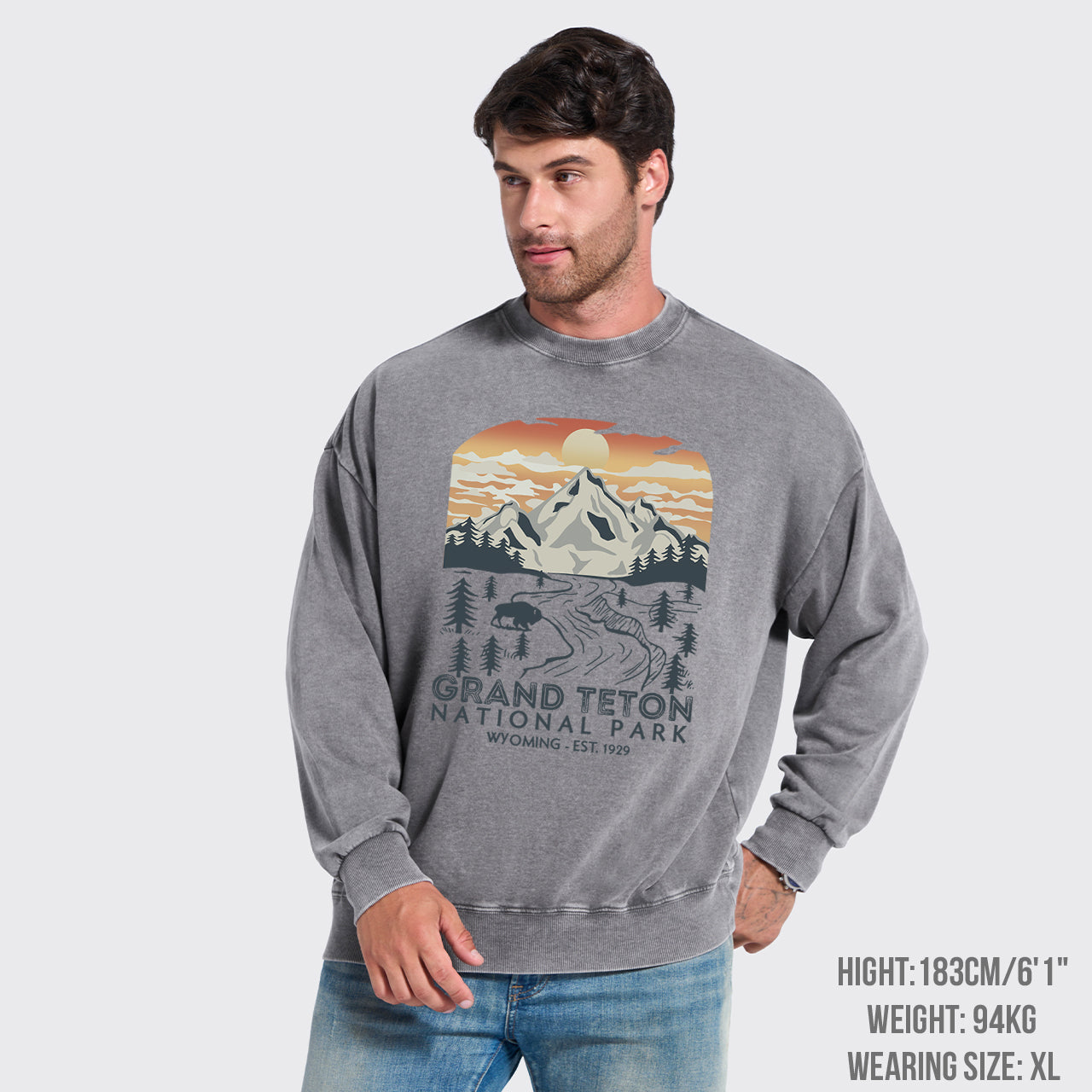 Grand Teton National Park Washed Sweatshirts