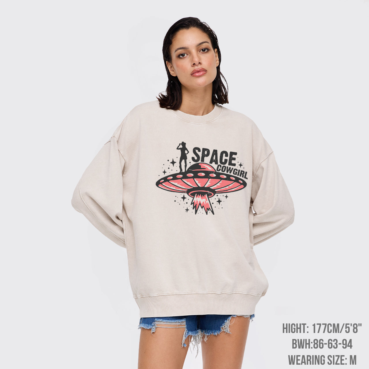 The cowgirl Is Here To Pick You Up Washed Sweatshirts