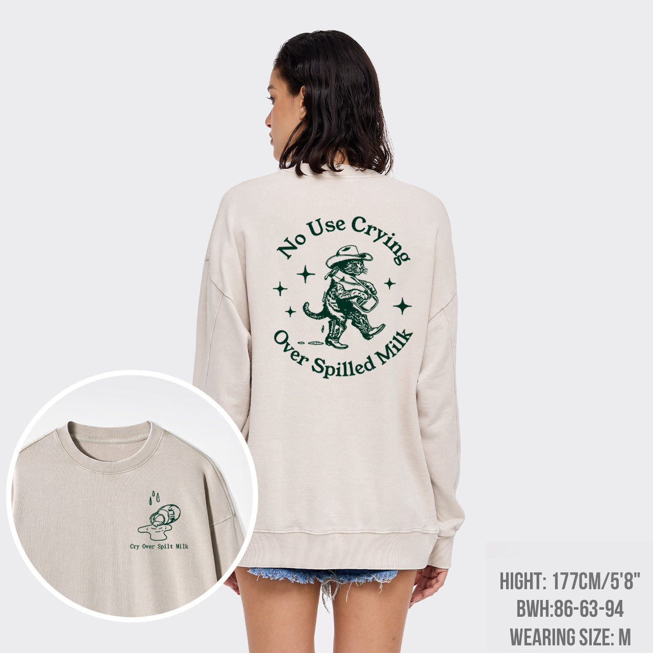 Cry Over Spilt Milk Washed Sweatshirts