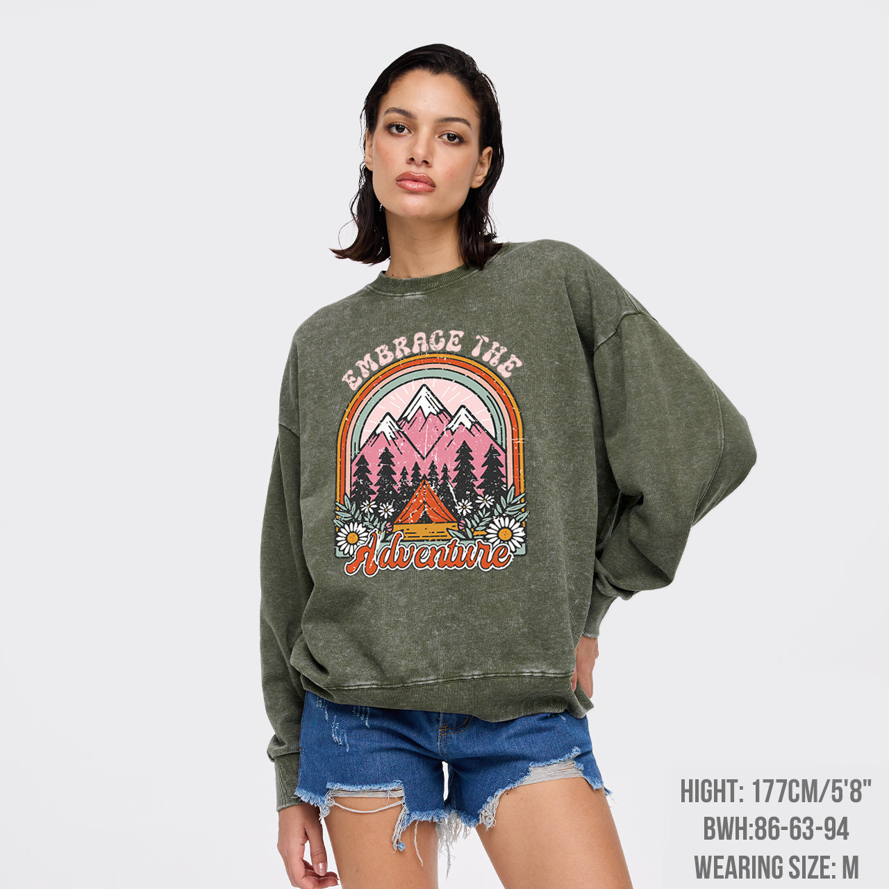Embrace The Adventure Washed Sweatshirts
