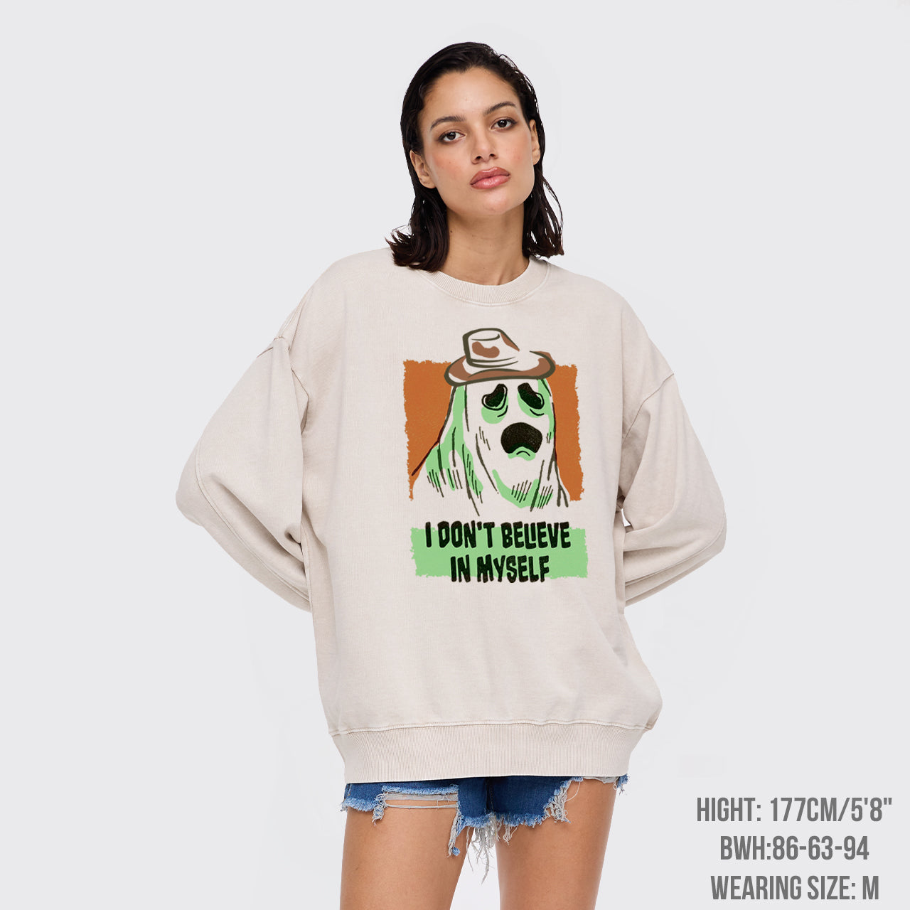 Halloween Ghosts in Therapy Washed Sweatshirts