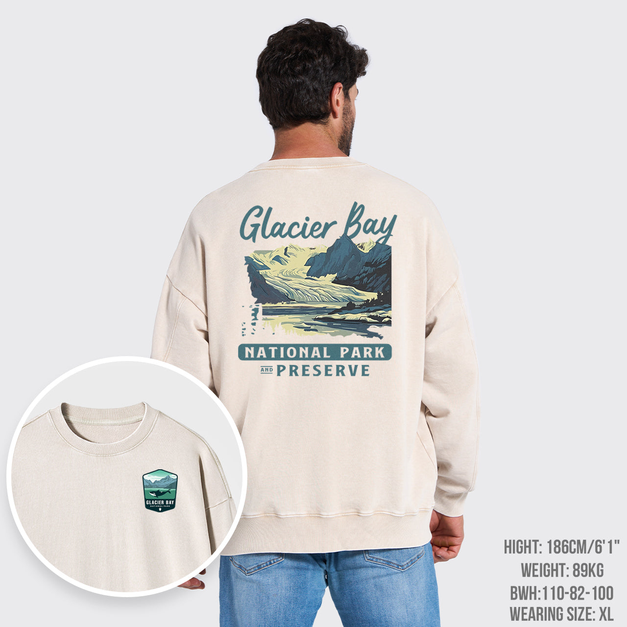 Glacier Bay National Park Washed Sweatshirts
