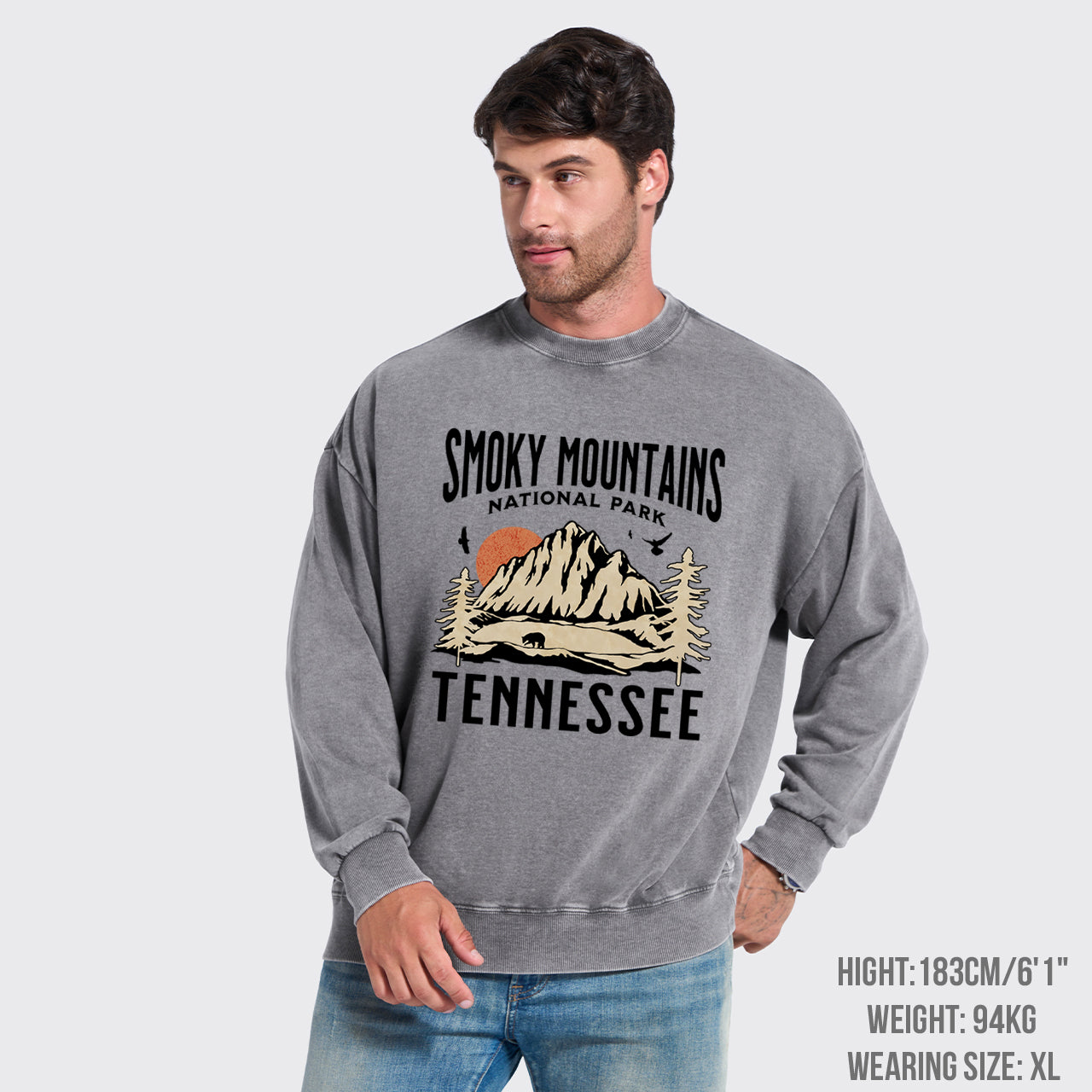 Smoky Mountains National Park Tennessee Washed Sweatshirts