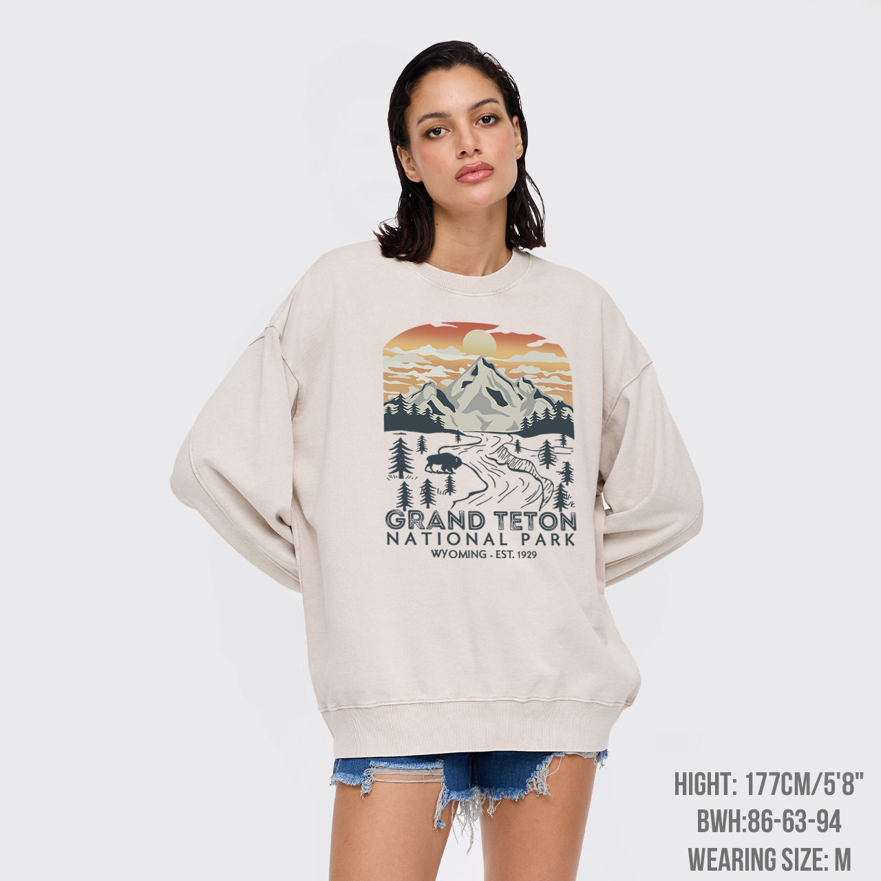 Grand Teton National Park Washed Sweatshirts