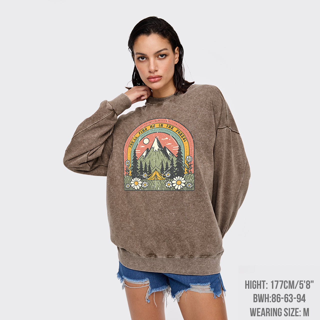 You'll Find Me In The Forest Washed Sweatshirts