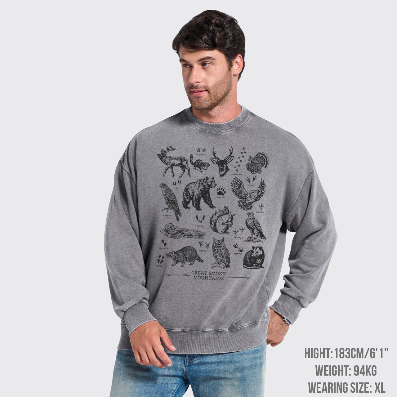 Tennessee National Park Wildlife Washed Sweatshirts