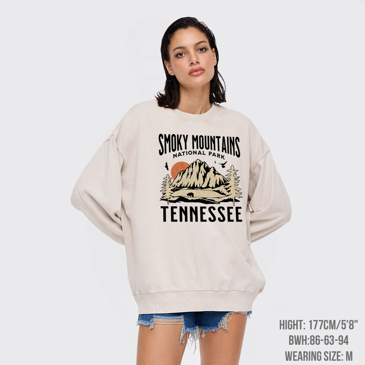 Smoky Mountains National Park Tennessee Washed Sweatshirts