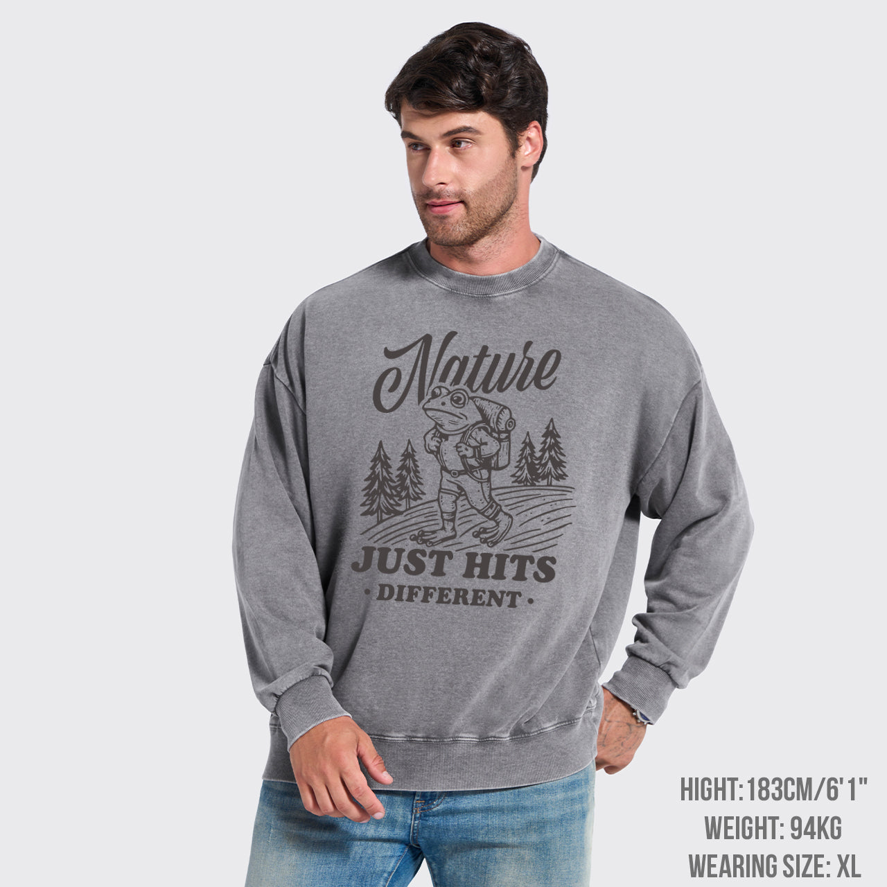 Nature Just Hits Different Washed Sweatshirts