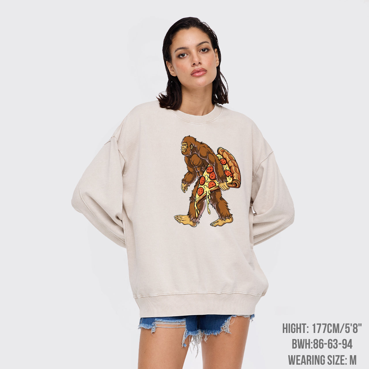 Bigfoot Pizza Washed Sweatshirts