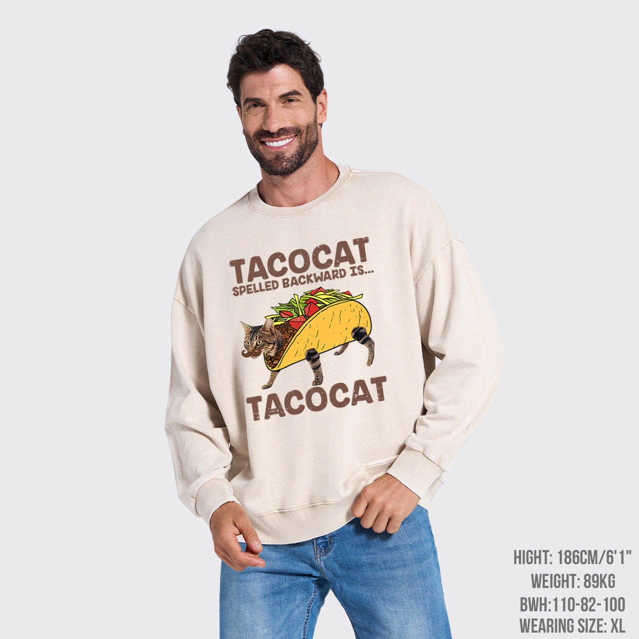 Vintage Taco & Cat Washed Sweatshirts